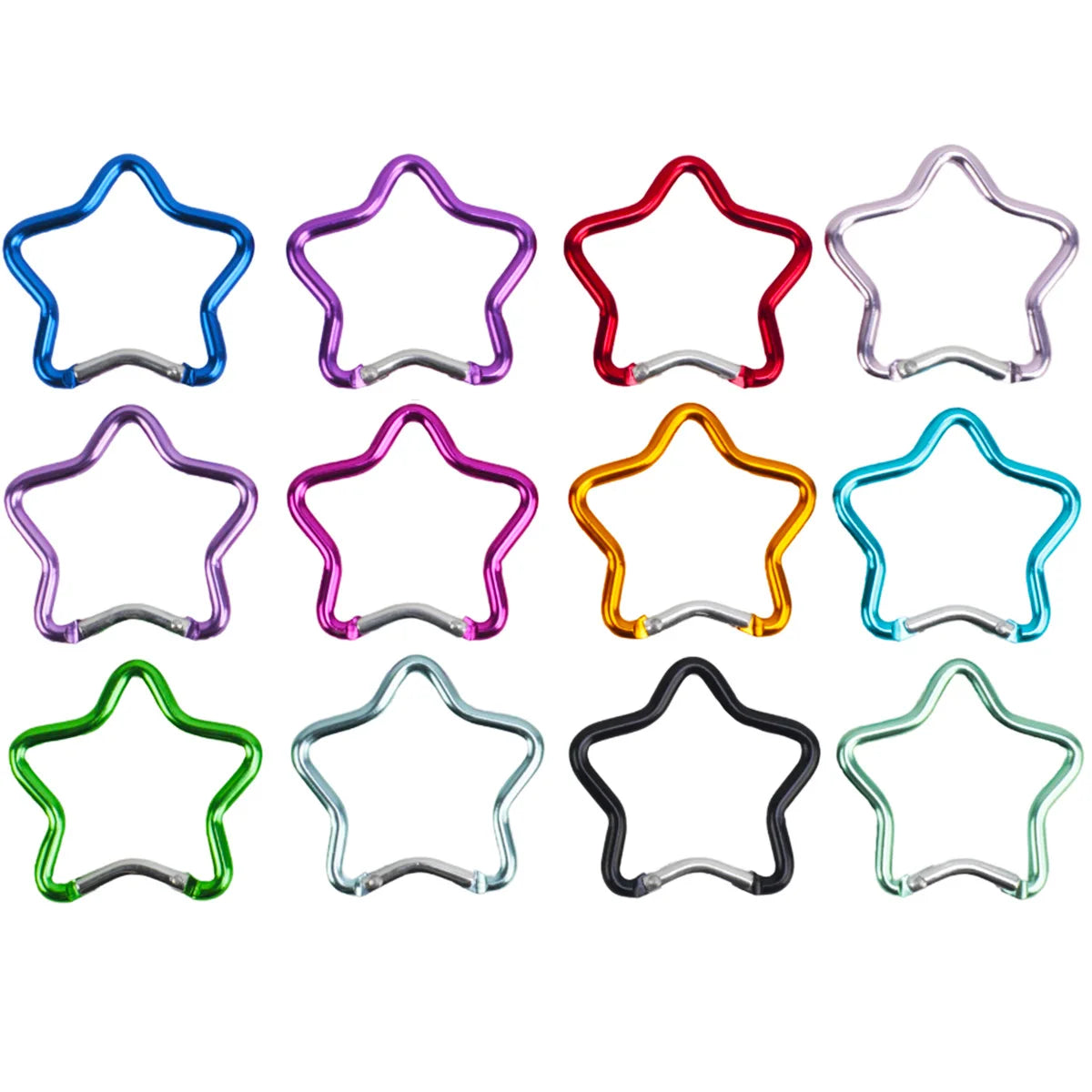 Five-Pointed Star Aluminum Carabiner Keychain - Outdoor Camping Keyring Clip Bottle Hanging Hook