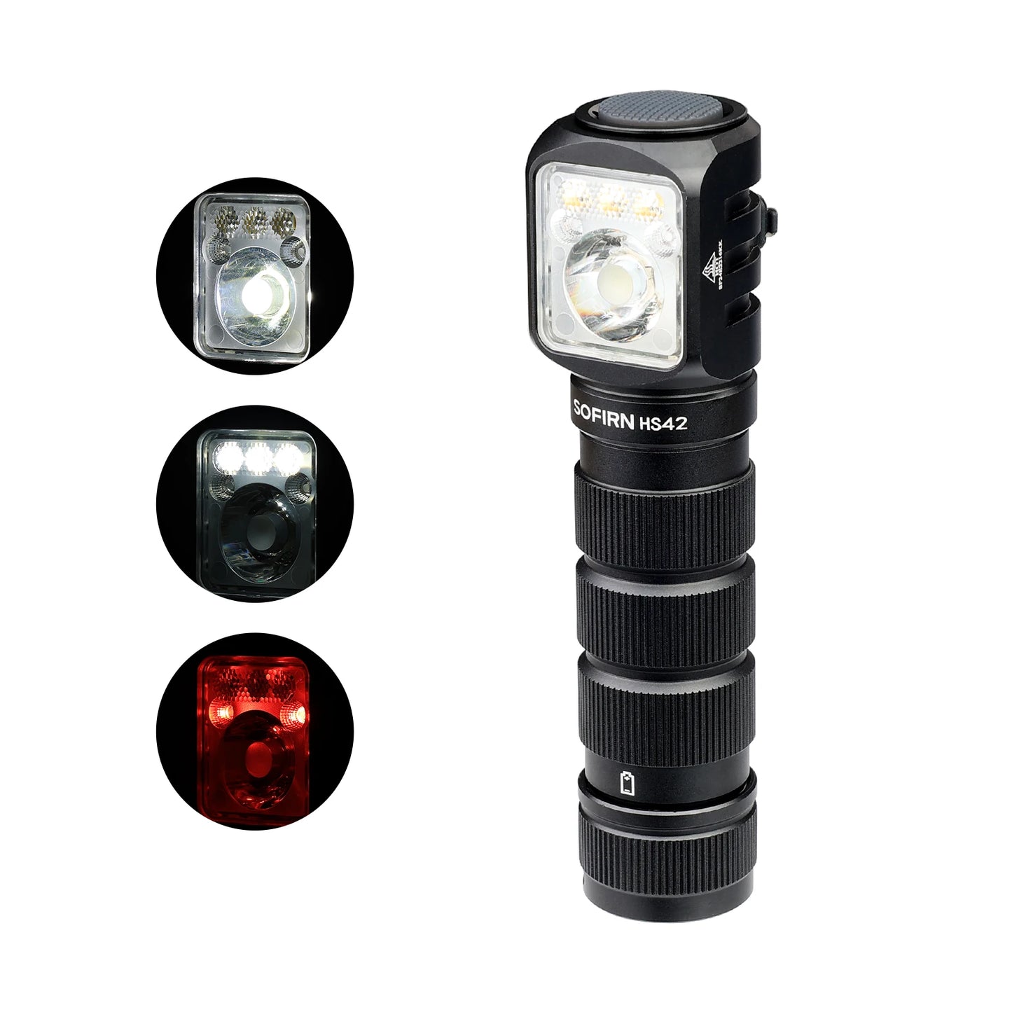 SOFIRN HS42 Headlamp 2100lm USB-C Rechargeable 18650 EDC Flashlight - SST40 LED Torch with Magnetic Power Bank for Camping