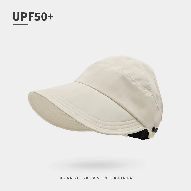Women’s Quick-Dry Summer Cap – Lightweight Outdoor Visor with Mask Hanger and Sunscreen Protection