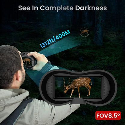 NV8160 Night Vision Binoculars | Head-Mounted Tactical Helmet Goggles with 8X Digital Zoom for Hunting