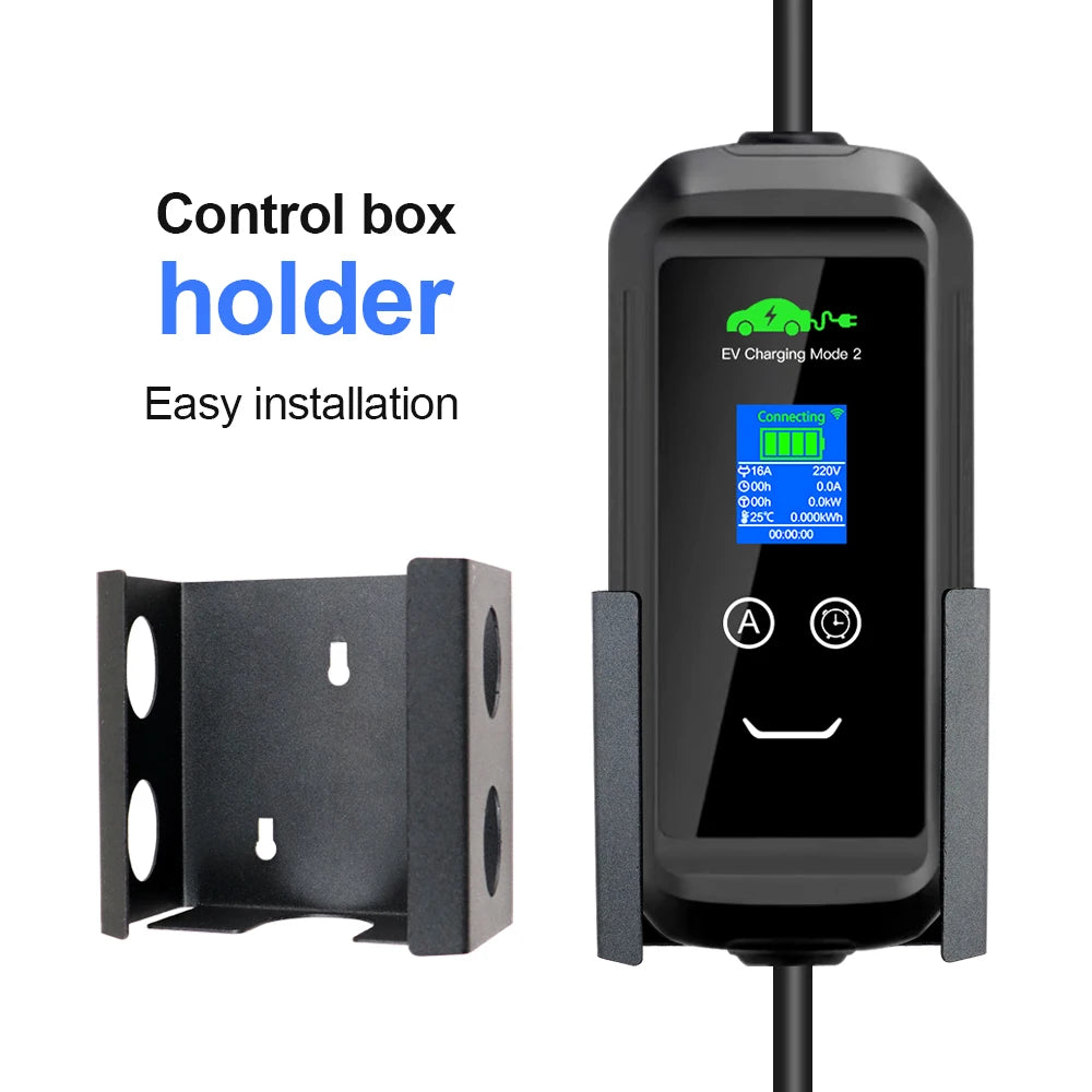 Portable EV Charger Control Box Holder – Electric Vehicle Charging Plug Wallbox Holder, Easy Installation