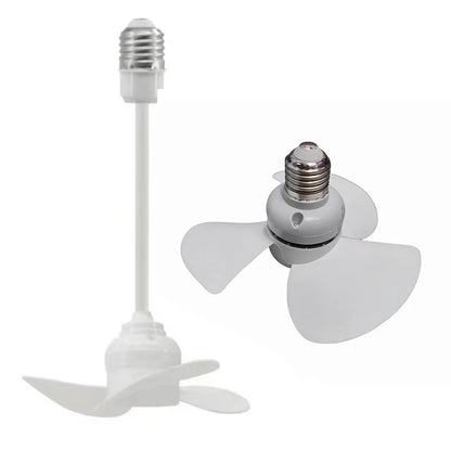 Compact E27 Ceiling Fan - Quiet Brushless Motor for Efficient Air Circulation