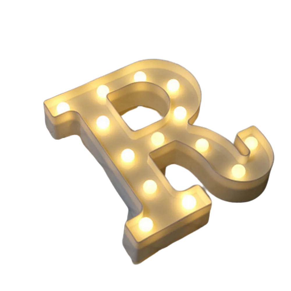 LED Number & Letter Night Light - Luminous A-Z Alphabet & 0-9 Lamp for Party and Wedding Decor