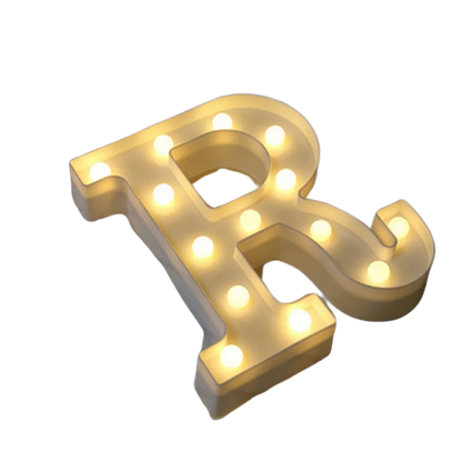 LED Number & Letter Night Light - Luminous A-Z Alphabet & 0-9 Lamp for Party and Wedding Decor