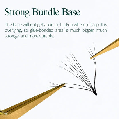 SONG LASHES 3D–16D Premade Volume Fans – Slim Narrow Stem Russian Style Eyelash Extensions, Sharp Point Base