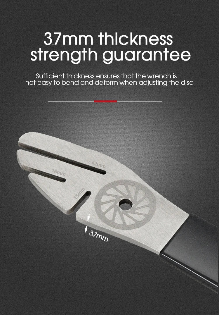 Bicycle Disc Brake Repair Wrench – Stainless Steel Disc Flattening & Adjustment Tool for Road & Mountain Bikes