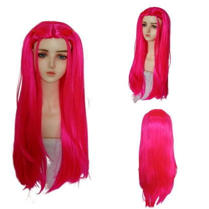 Purple Long Braided Wig - Side Ponytail Kids Girls Wig for Halloween, Anime Cosplay & Parties