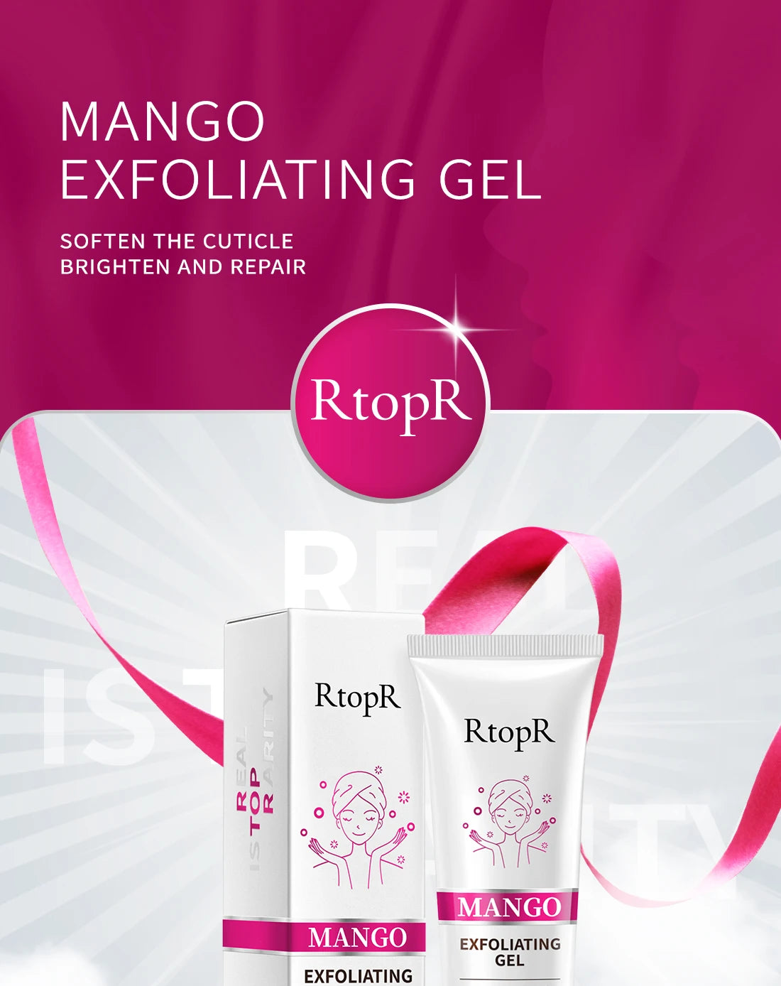 Facial Exfoliating Gel – Whitening, Moisturizing & Repairing Face Scrub Cleanser for Acne and Blackhead Removal Skincare