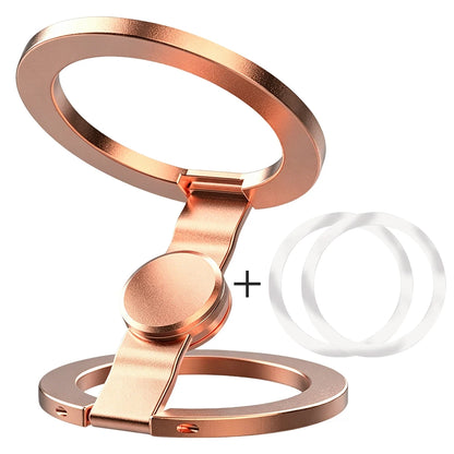 Double-Sided Magnetic Phone Ring Holder - 360° Rotatable Ultra-Thin Glitter Grip Stand