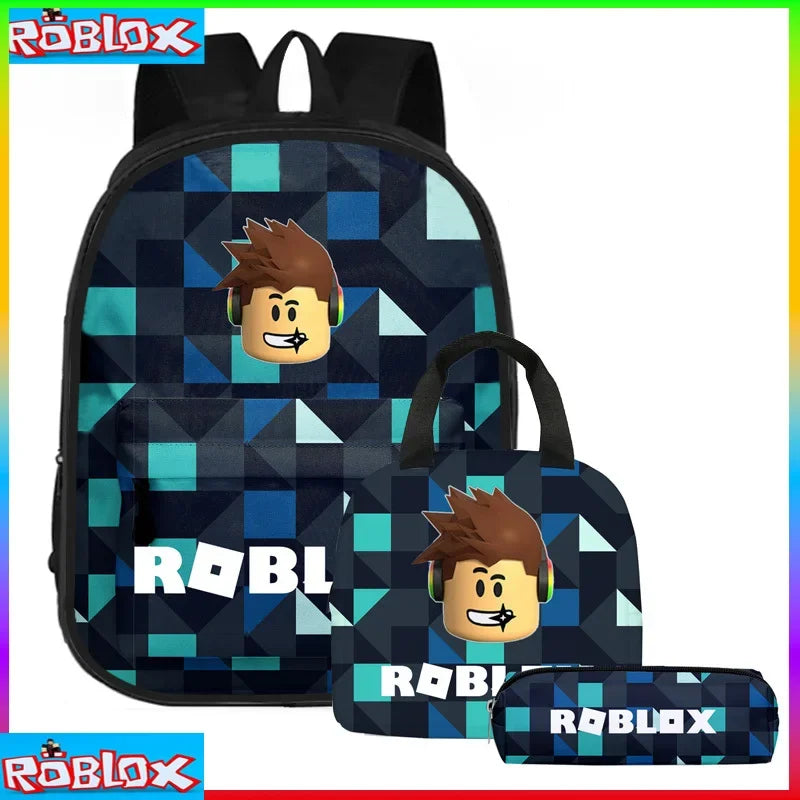 Roblox School Backpack with Compartments - Lightening Sport Bag for Primary and Middle School Kids, Boys and Girls