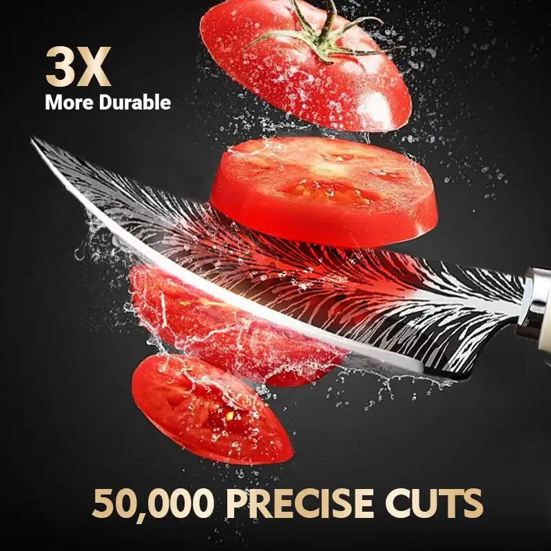Professional Stainless Steel Kitchen Knives - Multi Functional Steak Cutting Boning & Fruit Knife Set
