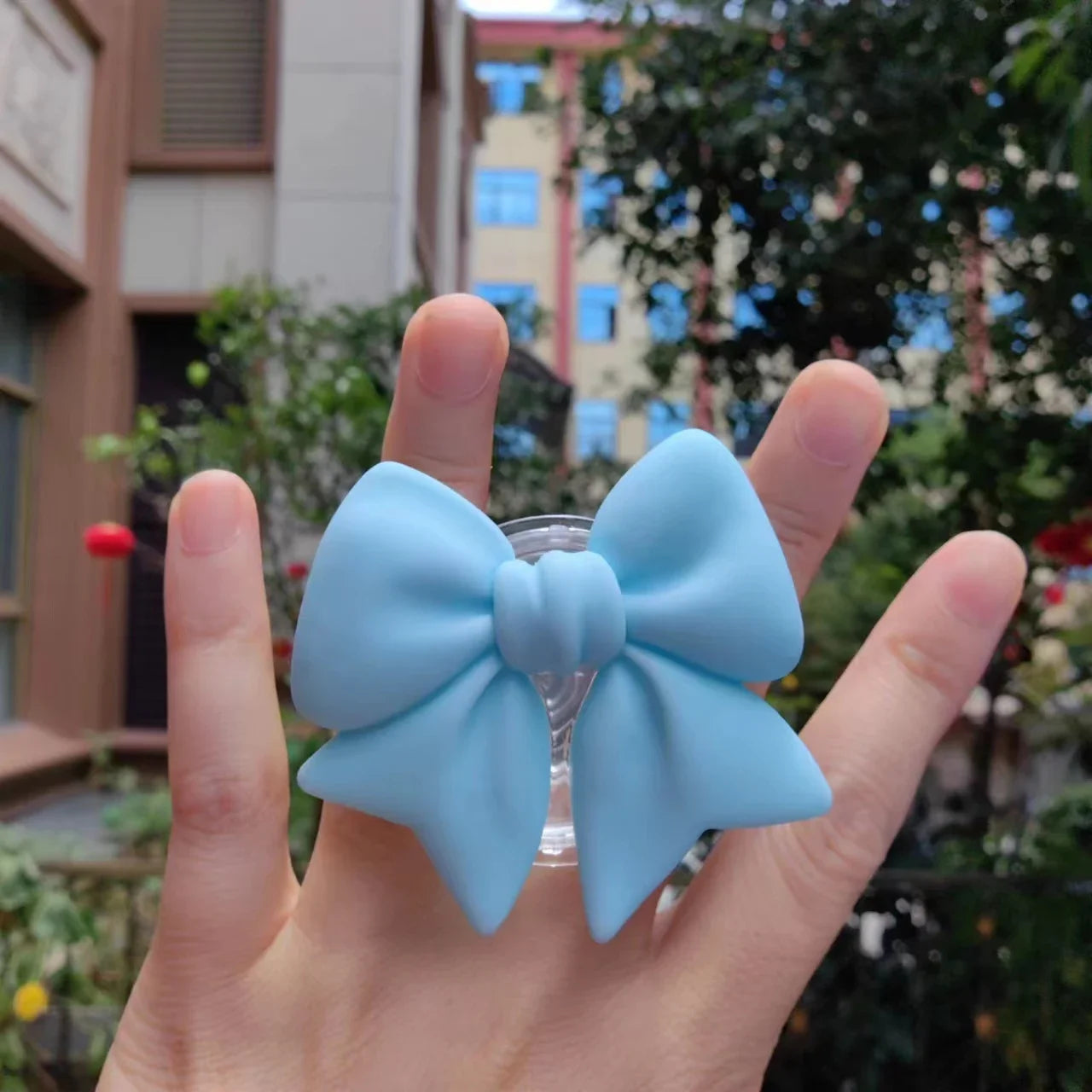 Cute Macaron Color Bow-Knot Smart Tok – Universal Phone Holder, Korean Style Grip Stand, Lazy Bracket for Smartphones