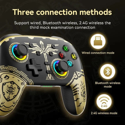 Wireless Pro Gamepad Controller for Nintendo Switch OLED/Lite & Elite – Bluetooth 6-Axis Joystick for PC & Steam Deck