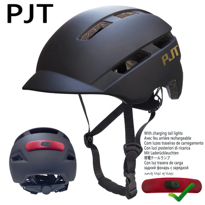 USB Rechargeable Cycling Helmet with Built-in Taillight – In-Mold MTB Mountain & Road Bike Safety Helmet for Sports Riding