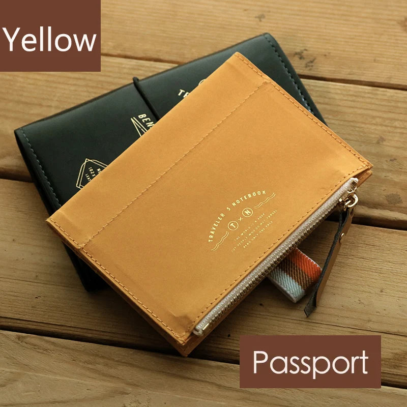 Fromthenon Travel Notebook with Special Paper – Washable Zipper Storage Bag, Pen Case & Stationery Organizer Supplies