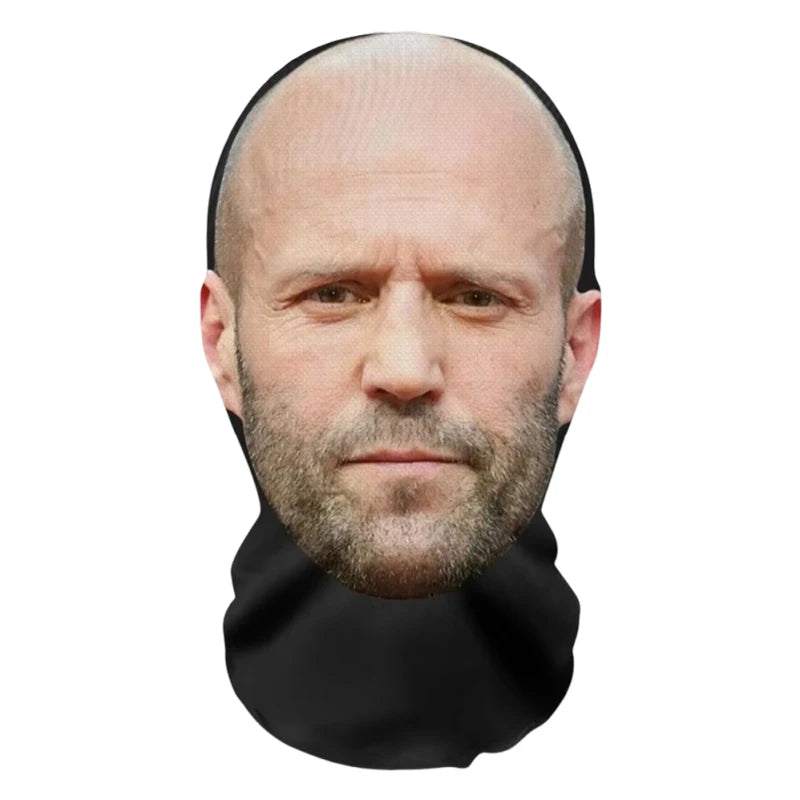 3D Printed Realistic Face Mask - Stretch Mesh Full Head Cosplay Balaclava for Role Play & Hip Hop Costume