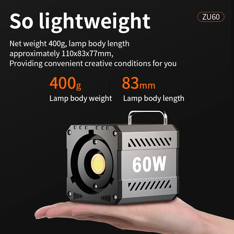 LED Fill Light Handheld COB Photography Light - Dual Color, Gentle Light for Outdoor Shooting, YouTube, TikTok, Vlog with Remote Rocker