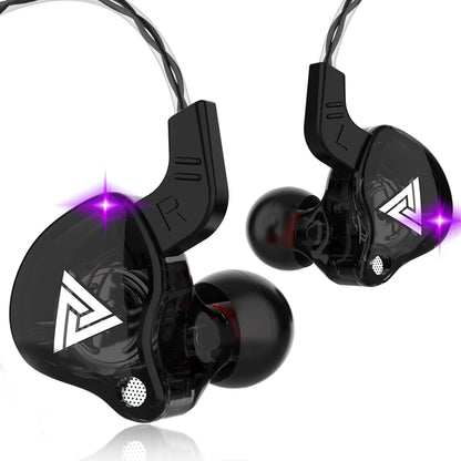 QKZ AK6 In-Ear Earphones - 6 Dynamic Drivers, Stereo Headphones with Mic, Sports HIFI Subwoofer Monitor Earbuds