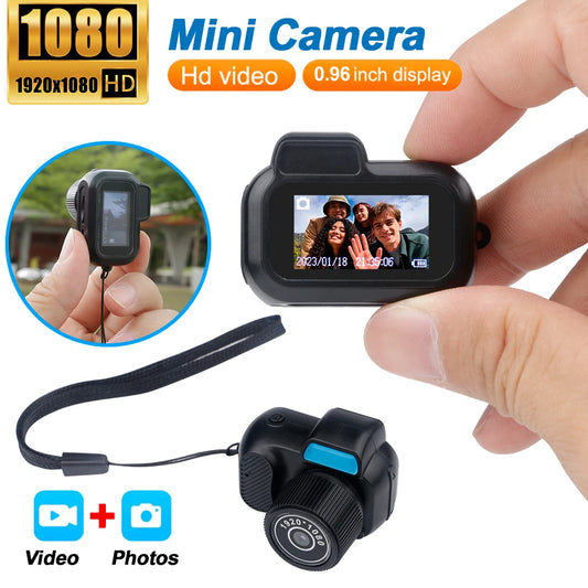Mini Camera with 0.96" Screen – 1080P CMOS Video Recorder, Indoor/Outdoor, Portable, TF Card Support (Y3000)