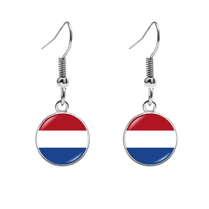 South & North America Flag Earrings - Patriotic Country Pride Drop Dangle Jewelry Gifts for Women