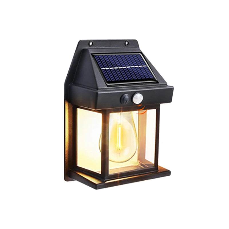 Solar Motion Sensor Wall Light - Waterproof Outdoor LED Garden Yard Lamp with 3 Lighting Modes