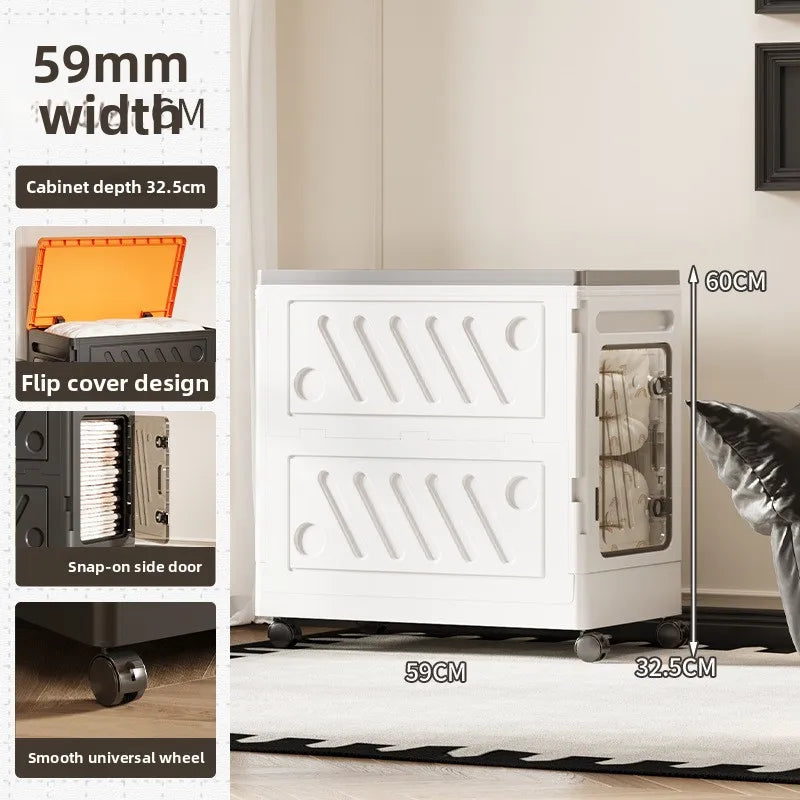 Multi-Functional Storage Box - Removable Flip Lid Organizer for Clothes, Toys & Bedroom Essentials