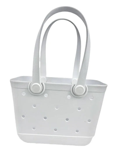 EVA Medium Oval Beach Bag – Waterproof Large Capacity Hollow Design Handbag, Fashion Sports Style Portable Open Mouth Tote