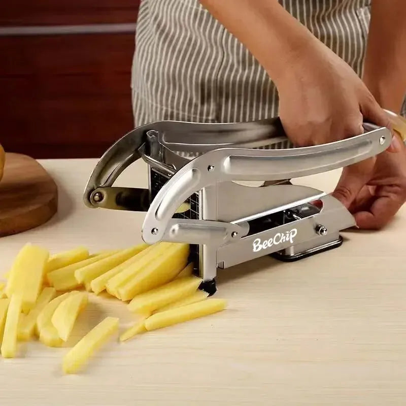 Multi-Functional Stainless Steel Vegetable Cutter - Manual Potato Slicer for Cucumbers, Fruits, and Vegetables - Efficient Kitchen Cutting Tool