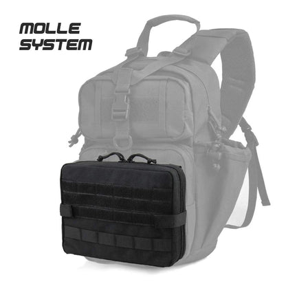 Tactical MOLLE Utility Admin Pouch – EDC Medical Gear Organizer Bag Attachment for Backpack, Hunting & Outdoor Use