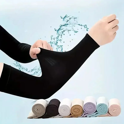 Cooling Arm Sleeves - Ice Silk UV Sun Protection Covers for Cycling, Golf & Outdoor Sports