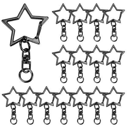 5/15/25/50 Sets Star Keychain Clasps - Lobster Claw Hooks with Jump Rings for DIY Crafts, Jewelry & Accessories