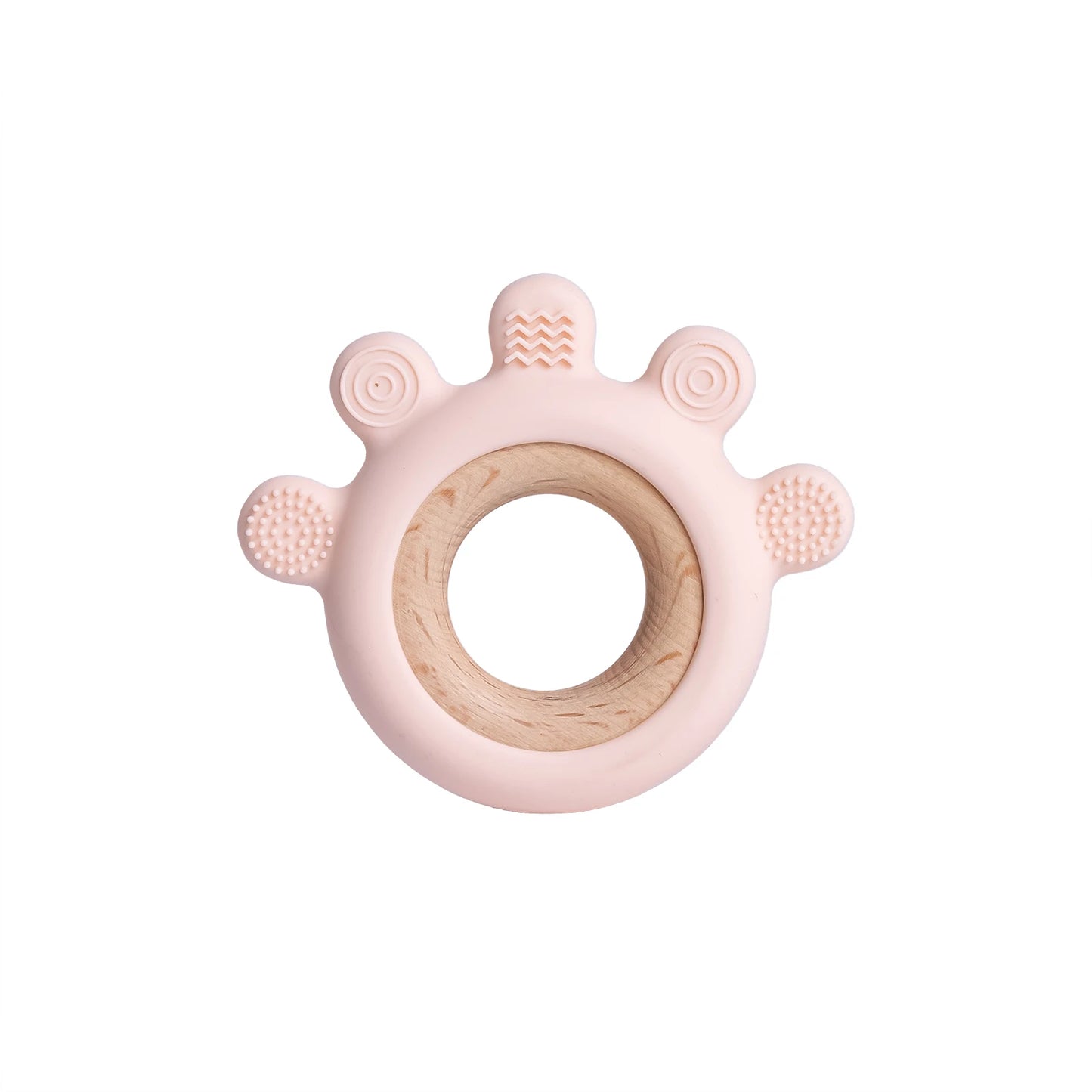 TYRY.HU Silicone Baby Teether - Cartoon Frog & Deer Teething Necklace Pendant for Infant Gum Relief Gift