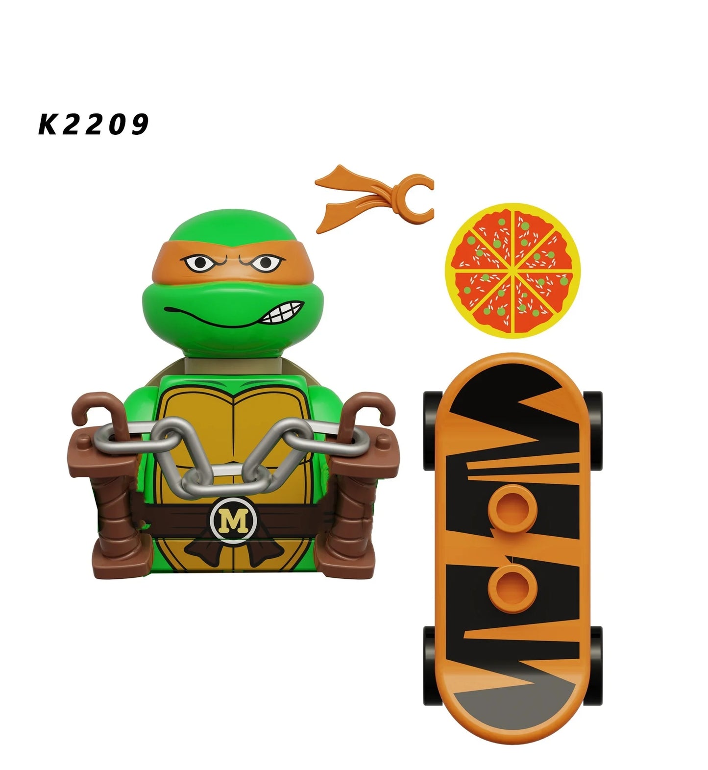 KDL831 Mini Action Figure Building Blocks – Leo, Raph & Don Weapons Movie Bricks MOC DIY Toys for Kids
