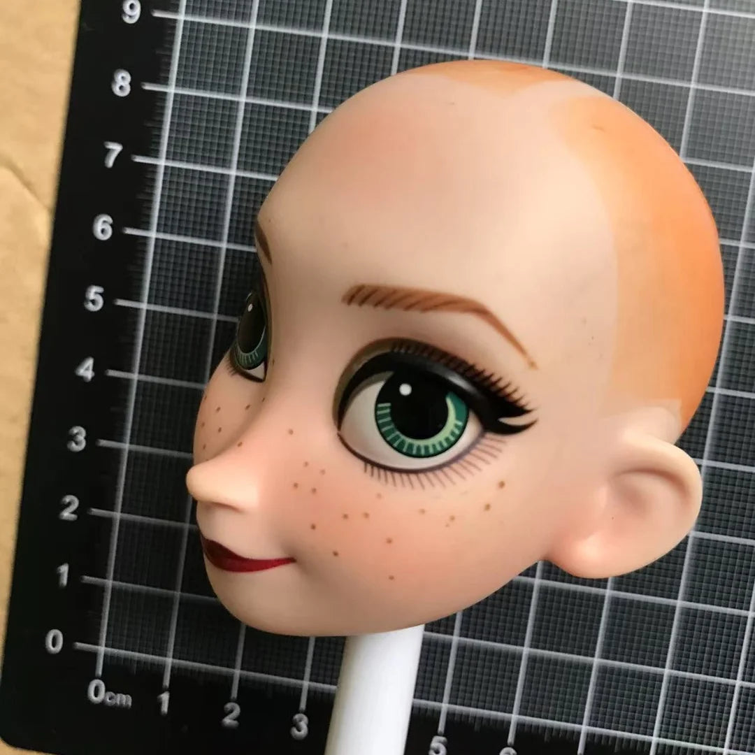 DISNEY Doll Heads – Bald Red Hair King, Queen & Alice with Makeup for DIY Dressing & Accessories