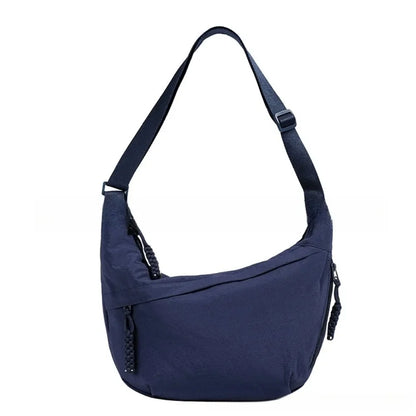 Women’s Casual Canvas Crossbody Bag – Large Capacity Lightweight  Hobo Shoulder Bag Solid Color Dumpling Bag