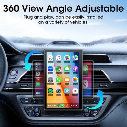 7–9" Universal Car Mirror Screen – Wireless CarPlay & Android Auto Multimedia Player with Portrait/Landscape Support
