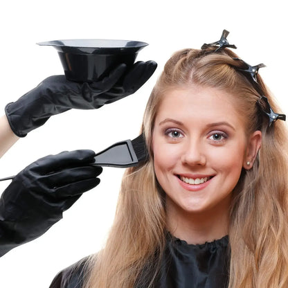 4-Piece Hair Dyeing Kit – Hair Color Mixing Bowl with Brush for DIY Salon & Home Hair Coloring and Bleaching