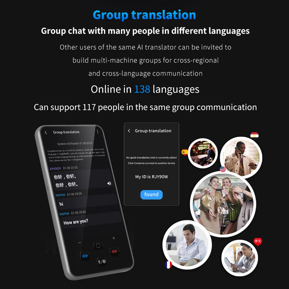S85 Pro Language Translator Device – 138 Languages, Voice & Video Recording, Offline Translation, 8GB, 2000mAh