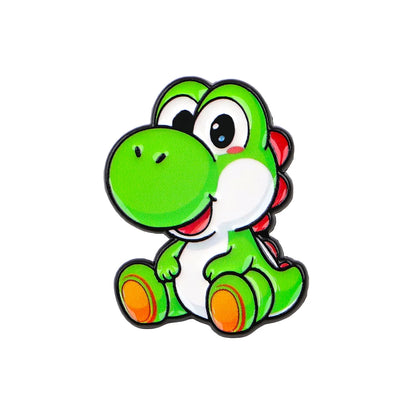 Cute Dinosaur Enamel Pins Set - 4pcs Game Brooch Badges for Backpacks, Hats, Cosplay & Gifts