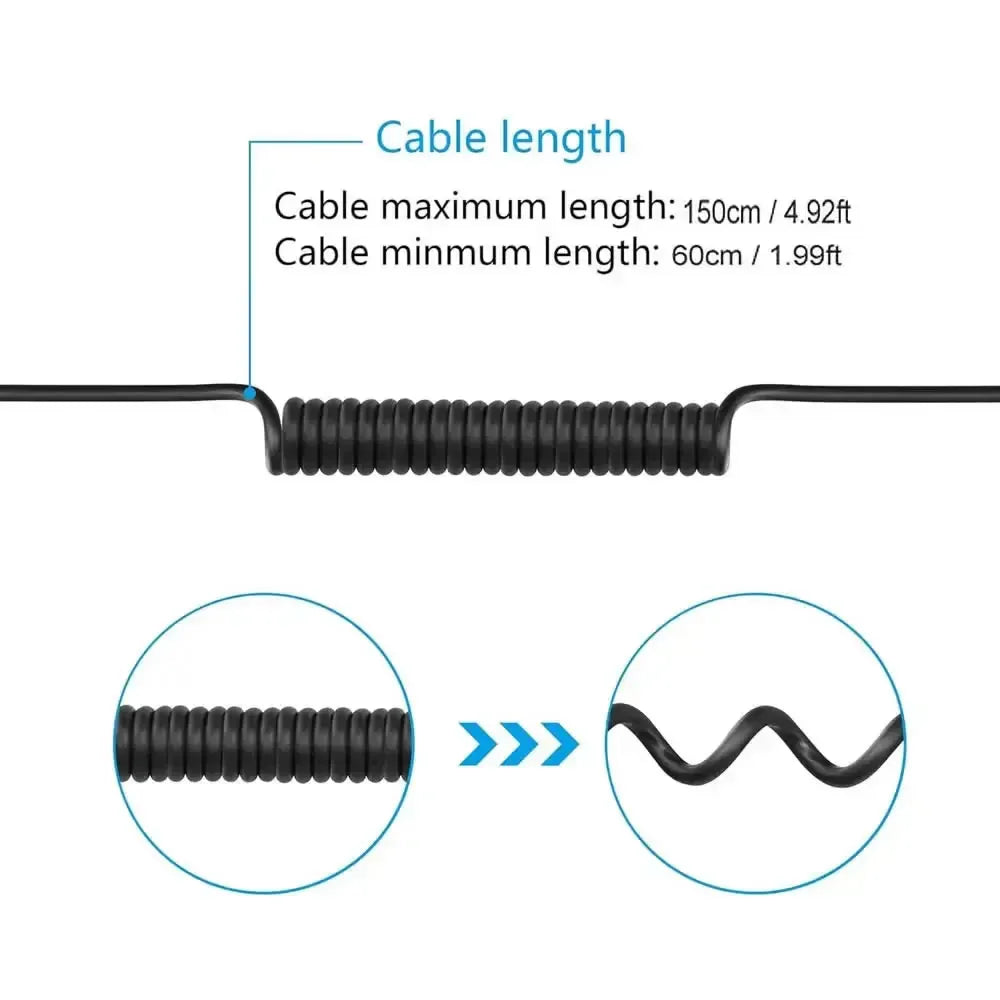 XT60 Male to DC5525 Male Power Cable - 5.5×2.5mm Retractable Adapter for TS101 and PINE64 Soldering Irons