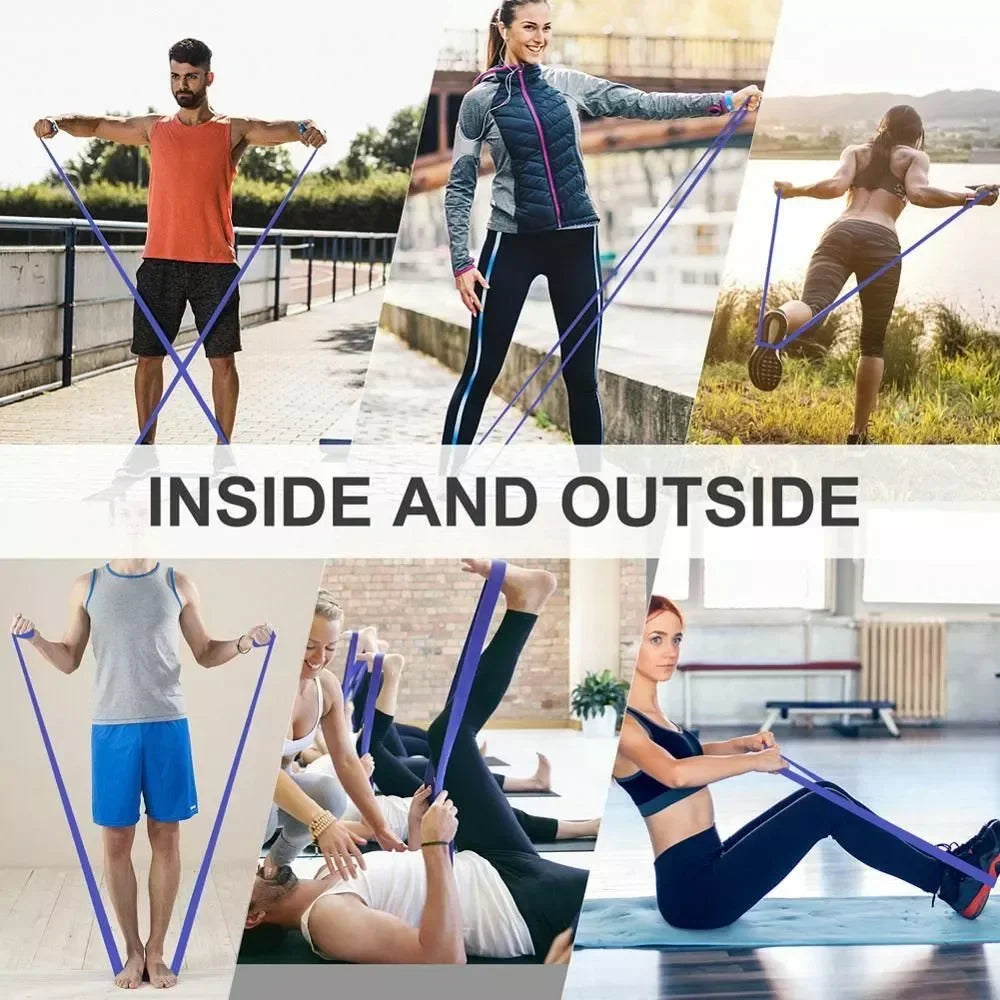 5-120lbs Fitness Resistance Band – Boxing, Agility, Yoga & Pilates Training Equipment for Home Gym