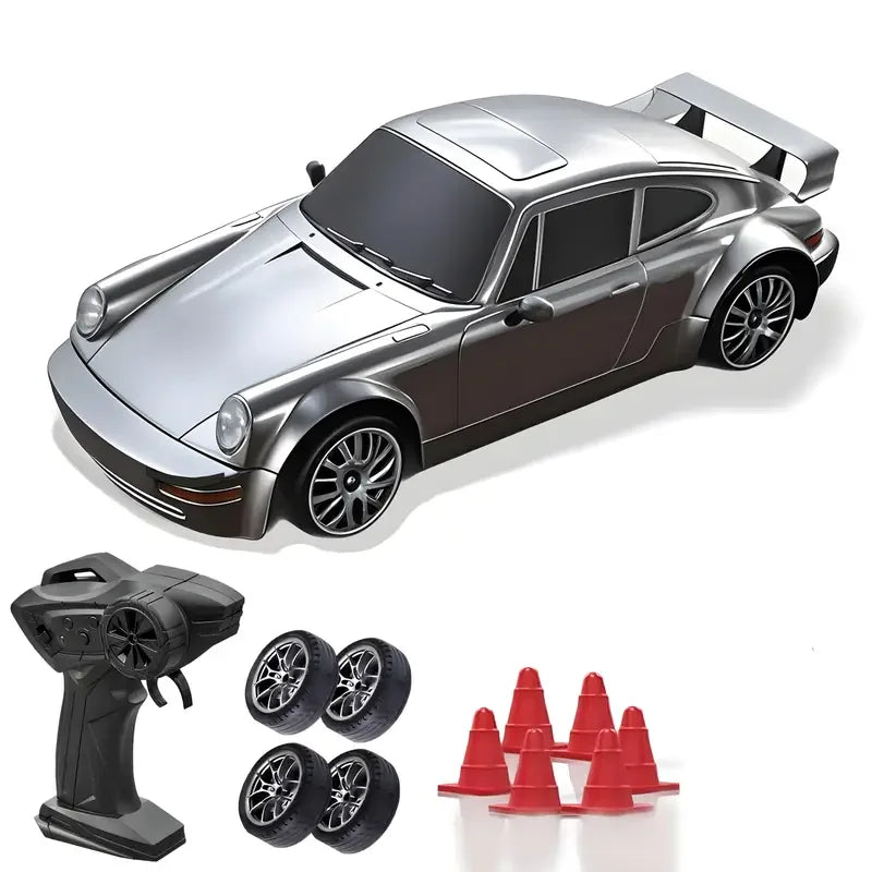 New 1:24 High-Speed RC Drift Car — 20KM/H 4WD Remote Control Racing Vehicle with Replaceable Tires, Competition Toy for Kids