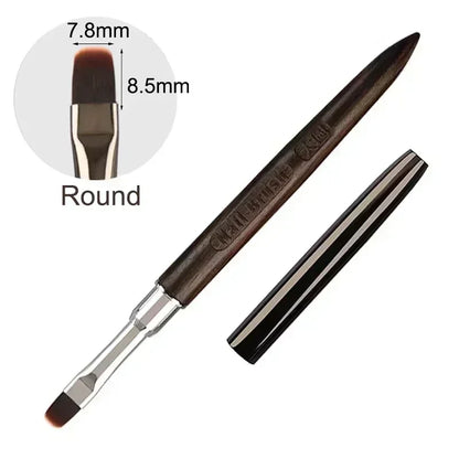 Wood Gel Painting Brush – Nail Art Brush for Gel Tip Extension, Acrylic Builder, UV Gel Nails Manicure Accessory