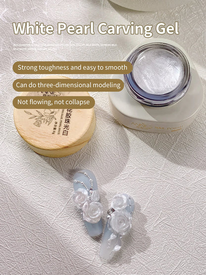12ml Thick Light Carving Glue – Soft Candy Gel for Ice Flower Style, Non-Washable Armor Oil Glue for Nail Salon Use