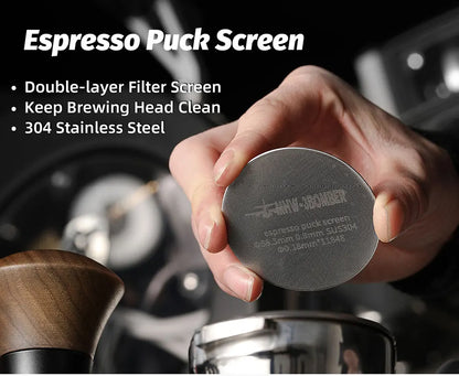 Reusable Coffee Filter Screen – 51/53/58mm Heat Resistant Mesh for Portafilter, Barista Espresso Puck Screen