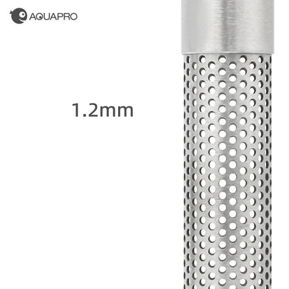 AQUAPRO Mini Stainless Steel Skimmer – Inlet & Outlet Pipes for Aquarium Fish Tanks, Filtro Accessories