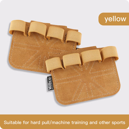 Leather Weightlifting Training Gloves with Palm Protection for Men & Women – Gym Workout, Pull Ups & Fitness Grips