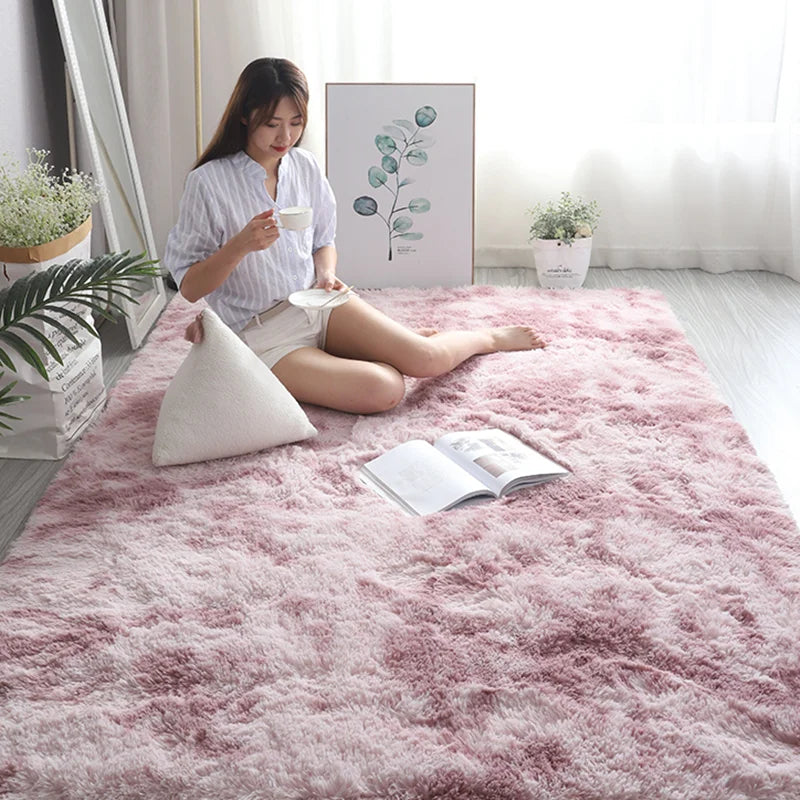 Soft Shaggy Plush Area Rug – Large Fluffy Beige Carpet for Living Room, Bedroom, Kids Room & Nursery Decor