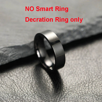 Ultra-Thin 6.3mm Smart Ring Health Monitor – Waterproof Fitness Ring with Heart Rate, Body Temperature & Sports Tracking for Men & Women