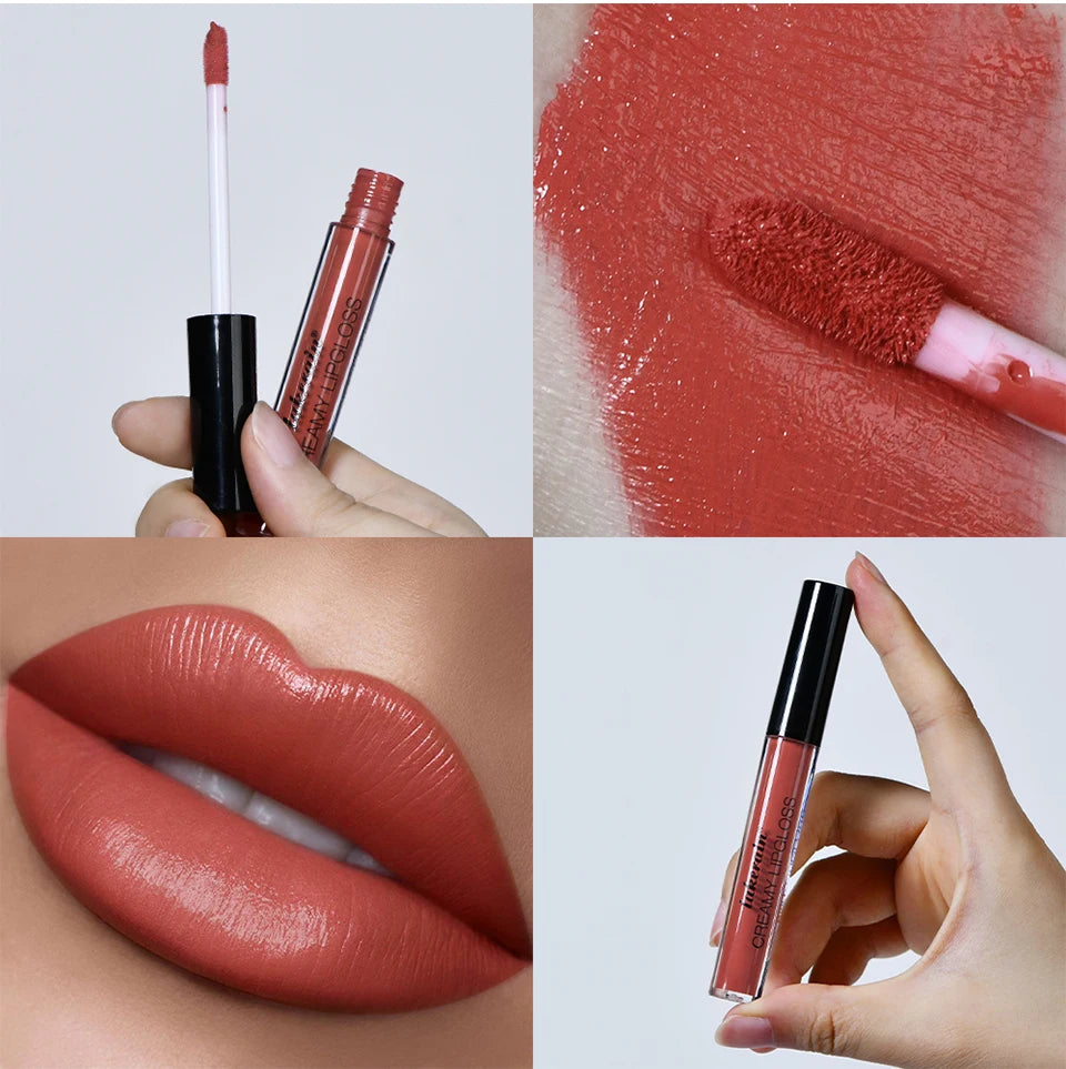 Velvet Matte Lip Gloss – 8 Colors Long-Lasting, Non-Drying, Moisturizing Plumping Lipstick for All Skin Tones